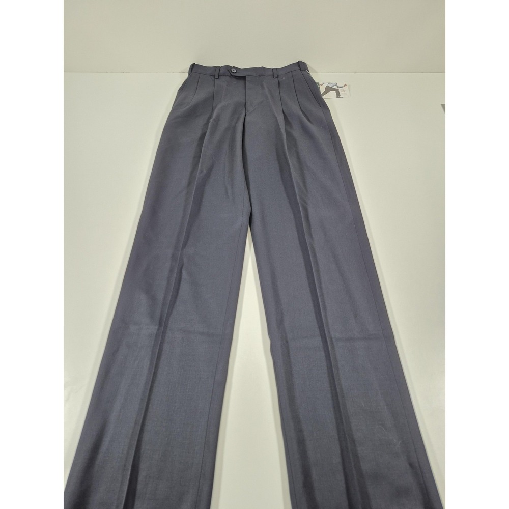 Palm Beach Reflex Dress Pants Mens 31x36 Blue Wool Pleated Straight Classic NWT
